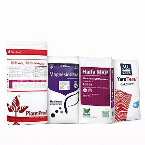 Adubo Kit Plant-Prod 7-11-27 + Magnésio + MKP + Nitrato de Cálcio | 1kg cada