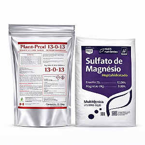 Adubo Fertilizante Plant-Prod 13-0-13 + Sulfato de Magnésio | 1kg cada