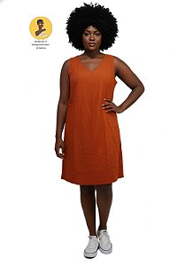 Vestido Regata Curto Linho