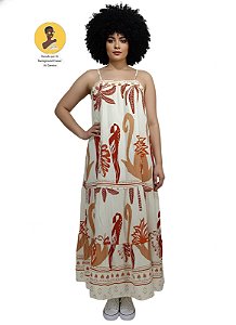 Vestido Regata Alça Longo Estampado