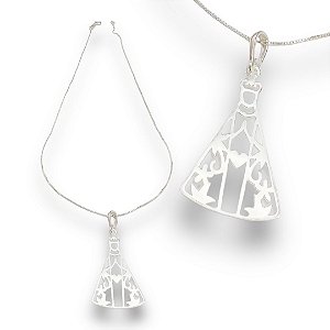 Pingente Prata 925 Nossa Senhora Vazado