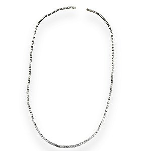 Colar Semijoia Riviera Zircônias Cristal 3mm