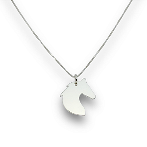 Pingente Prata 925 Cavalo Simbolo Liso