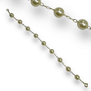 Pulseira Semijoia Pérolas