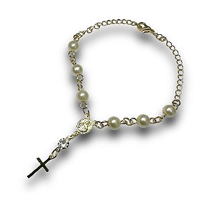 Pulseira Semijoia Terço Nossa Senhora