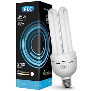 LAMPADA COMPACTA 4U 45W 127V LUZ BRANCA FRIA