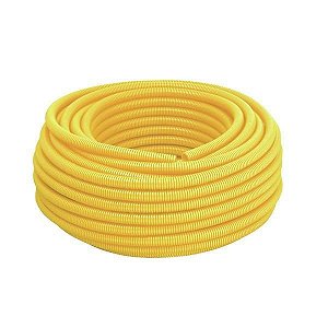Conduíte Eletroduto corrugado 5/8 Rolo Com 50 Metros Amarelo masterflex antichama