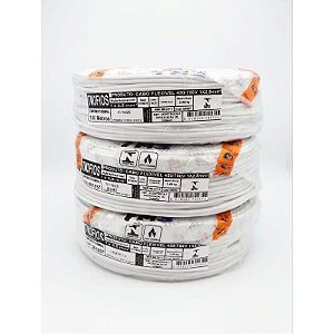 Cabo flexível 1 x 2,5 mm 450/750v 100 metros TM3FIOS Branco