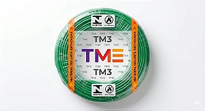 Cabo flexível 140/750v 1 x 1,5 mm2 100 METROS TM3FIOS VERDE
