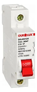 DISJUNTOR UNIPOLAR 16A (C) - OUROLUX