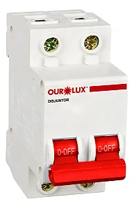 disjuntor bipolar 40A(c) OUROLUX