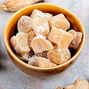 Gengibre Cristalizado Em Cubos Receitas Especiaria Doce