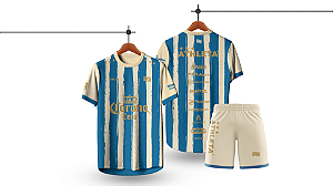 KIT UNIFORME BRANCO E AZUL - JUQUEHY