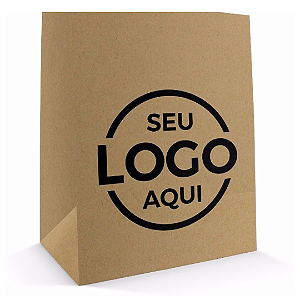 Sacos Kraft 19x31x32cm com seu logo