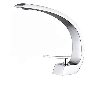 TORNEIRA CASCATA CURVA PARA BANHEIRO - CROMADA