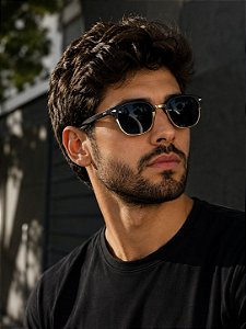 ÓCULOS DE SOL gotham - PRETO DEGRADÊ COM DOURADO