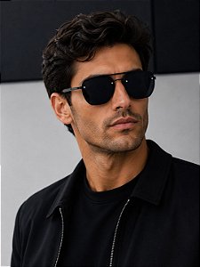 Óculos de Sol Lou Aviador Masculino - PRETO