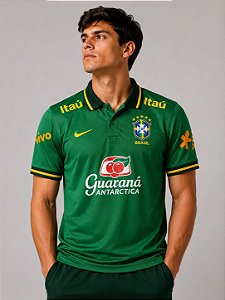 CAMISETA DO BRASIL POLO VERDE  DE TREINO - PREMIUM