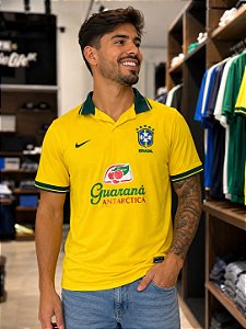 CAMISETA DO BRASIL POLO AMARELA DE TREINO - PREMIUM