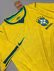 Camiseta Amarela 2026 Versão JOGADOR Masculina Poliéster Esportiva Futebol