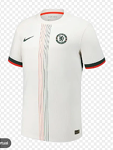 Camisa Chelsea Away Branca 2025/26 Torcedor Tailandesa 1.1