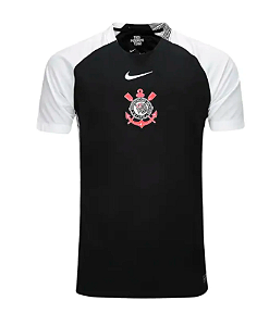 Camiseta Corinthians Preta e Branca 2024/25 Modelo Jogador Premium Masculina