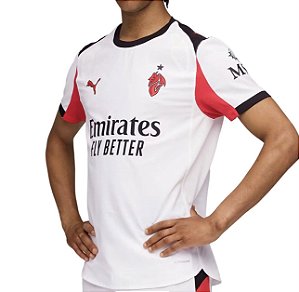 Camiseta AC Milan Branca 2025/26 Away – Modelo Torcedor