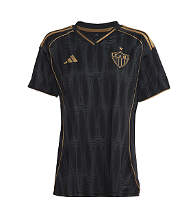 Camisa Atlético Mineiro III 2025/26 Preta e Dourada – Feminina