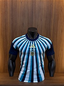 Camiseta Argentina Especial Listrada Versão Jogador