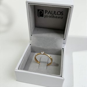 Anel Solitário 6 Garras Ouro 18K