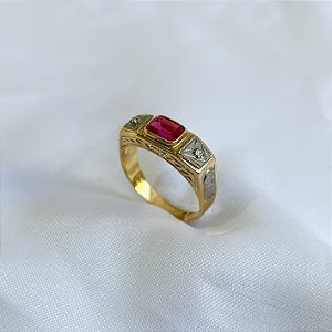 Anel de formatura AO94 - Ouro 10k e 18k