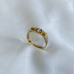 Anel de formatura AO87 - Ouro 10k e 18k