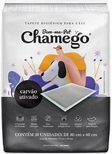 TAPETE HIGIÊNICO CARVÃO ATIVADO CHAMEGO 80X60Cm 30 Unidades