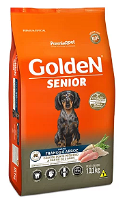 GOLDEN FORMULA MINI BITS CÃES RAÇAS PEQUENAS SÊNIOR FRANGO E ARROZ 10,1 KGS