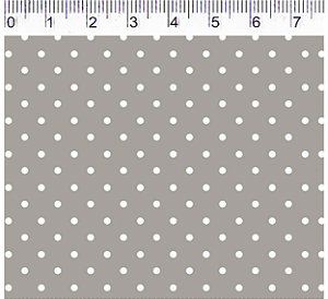 TRICOLINE CINZA 100% ALGODÃO ESTAMPADA PLUS POÁ 0,50cm X 1,50m | P1010C79