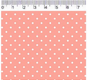 TRICOLINE SALMÃO 100% ALGODÃO ESTAMPADA PLUS POÁ 0,50cm X 1,50m | P1010C45