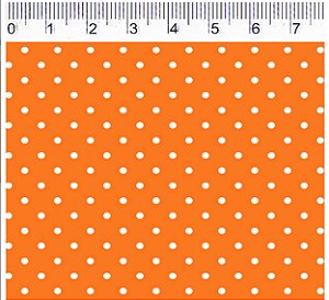 TRICOLINE LARANJA 100% ALGODÃO ESTAMPADA PLUS POÁ 0,50cm X 1,50m | P1010C34E