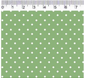 TRICOLINE VERDE CLARO 100% ALGODÃO ESTAMPADA PLUS POÁ 0,50cm X 1,50m | P1010C30