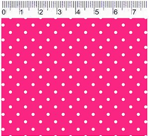 TRICOLINE PINK 100% ALGODÃO ESTAMPADA PLUS POÁ 0,50cm X 1,50m | P1010C11