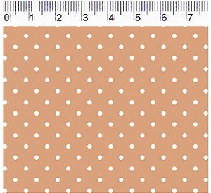 TRICOLINE BEGE 100% ALGODÃO ESTAMPADA PLUS POÁ 0,50cm X 1,50m | P1010C10