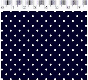 TRICOLINE MARINHO 100% ALGODÃO ESTAMPADA PLUS POÁ 0,50cm X 1,50m | P1010C06