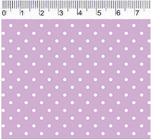 TRICOLINE LILÁS 100% ALGODÃO ESTAMPADA PLUS POÁ 0,50cm X 1,50m | P1010C01
