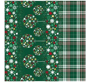 SARJA DIGITAL 100% ALGODÃO ESTAMPADA IMPERMEÁVEL NATAL 0,50cm X 1,70m | PM042S01