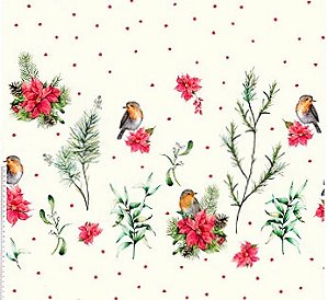 SARJA DIGITAL 100% ALGODÃO ESTAMPADA IMPERMEÁVEL NATAL 0,50cm X 1,70m | PM010S01