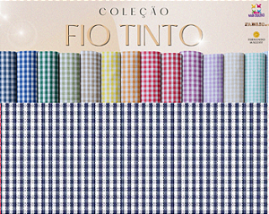 TECIDO TRICOLINE FIO TINTO 100% ALGODÃO ESTAMPADO XADREZ 0,50cm X 1,50m | 1XM1041