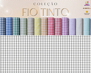 TECIDO TRICOLINE FIO TINTO 100% ALGODÃO ESTAMPADO XADREZ 0,50cm X 1,50m | 1XM1074