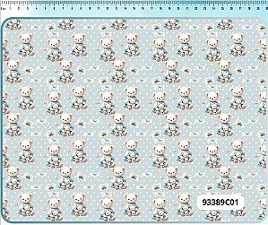 TRICOLINE DIGITAL 100% ALGODÃO ESTAMPADA URSINHO BABY 0,50cm x 1,50m  | 93389C01