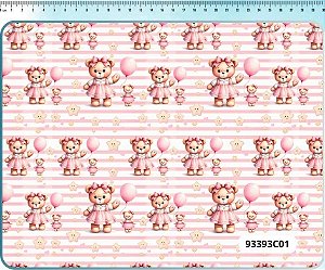 TRICOLINE DIGITAL 100% ALGODÃO ESTAMPADA URSINHO BABY 0,50cm x 1,50m  | 93393C01