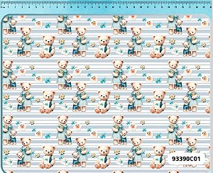 TRICOLINE DIGITAL 100% ALGODÃO ESTAMPADA URSINHO BABY 0,50cm x 1,50m  | 93390C01