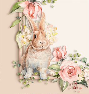 SARJA DIGITAL 100% ALGODÃO ESTAMPADA | PAINEL AMERICANO IMPERMEAVEL RETANGULAR PASCOA 0,50cm x 1,50m   [ 4 PEÇAS ] SS010S01E